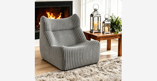 One-Piece Foam Sofa | Ergonomic Lounge Sofa with Plush Fabric & Lumbar Support - Model MJ-FF003 | Mingjin Bean Bag China