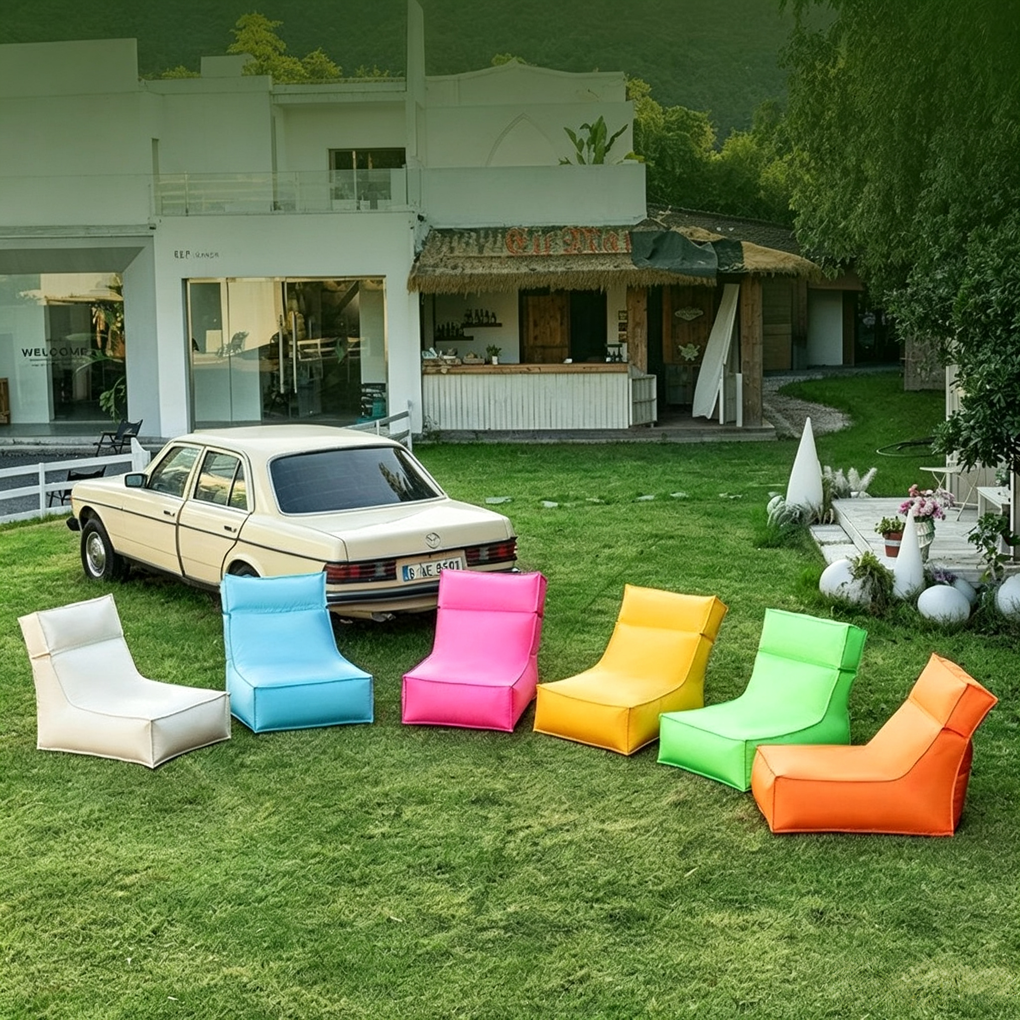 Folded Beach Bean Bag Chair - 3