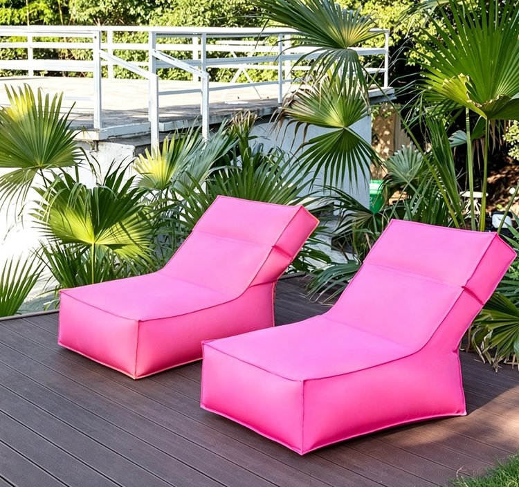 Beige Beach Bean Bag Chair detail 2