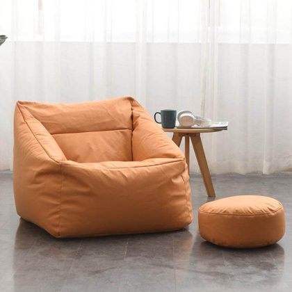 Coffee Drop Bean Bag With Footstool